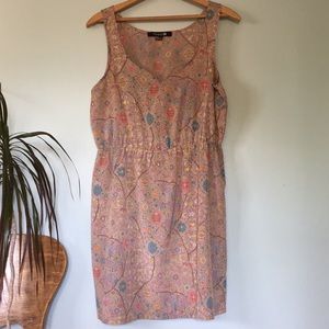 Forever 21 dress, tan summer floral pattern